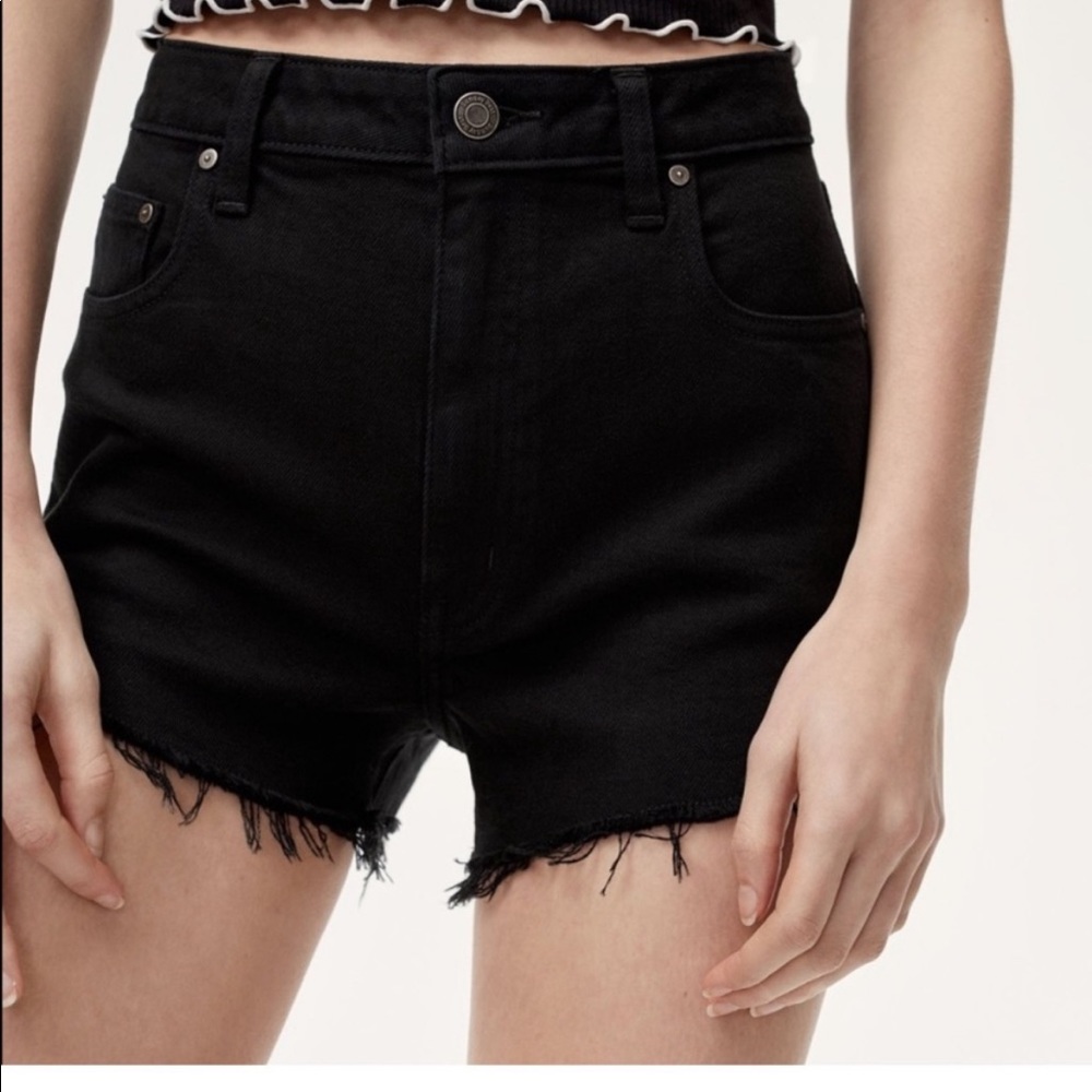 Aritzia Talula Black Jean Shorts